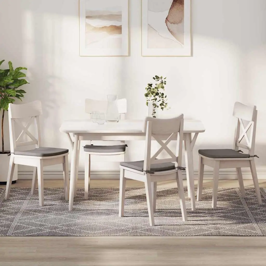 Coussins d’Assise Tissu Confortables Lot de 4 Déhoussables pour Salle à Manger Taupe 40x40x3 cm – ComfortXL Outdoor Living