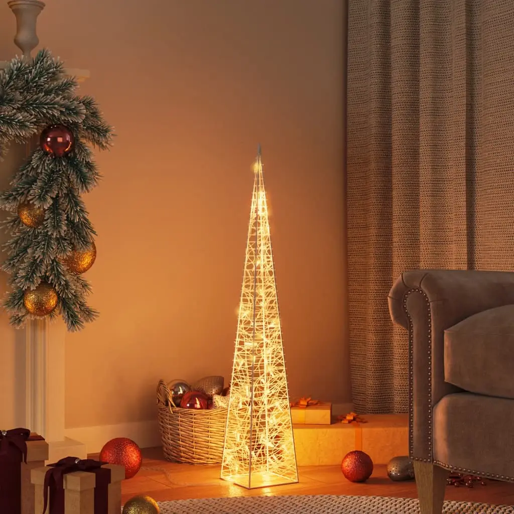 Cône lumineux décoratif à LED Acrylique Blanc chaud 90 cm vidaXL 328959