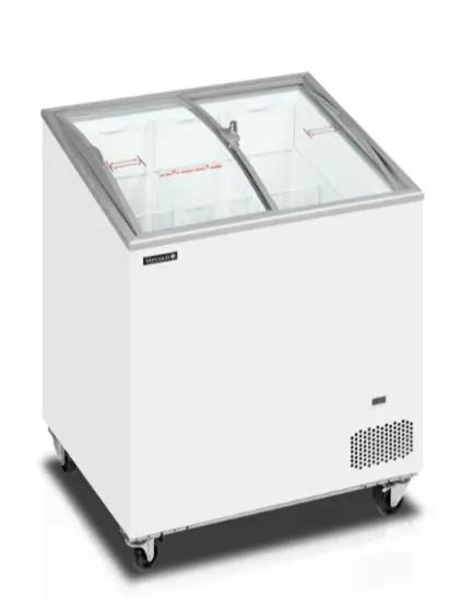 Congélateur coffre de crème glacée avec couvercles coulissants vitrés bombés 157 L – Tefcold