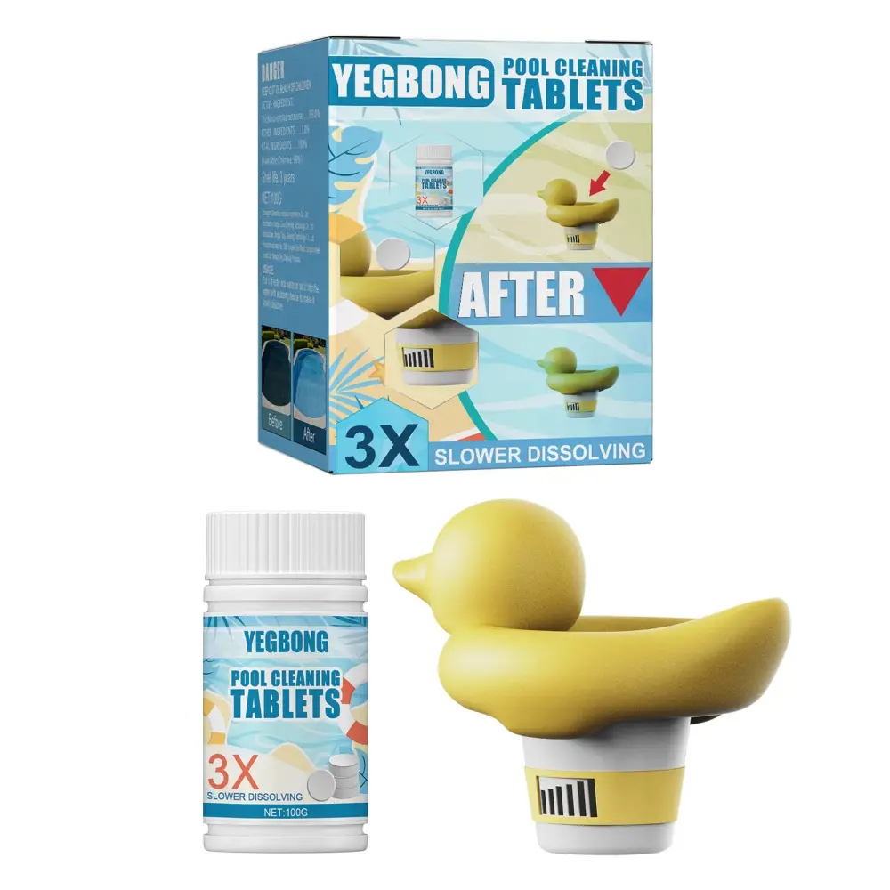 Comprimés effervescents de nettoyage pour piscine 100g + distributeur MCBOSON