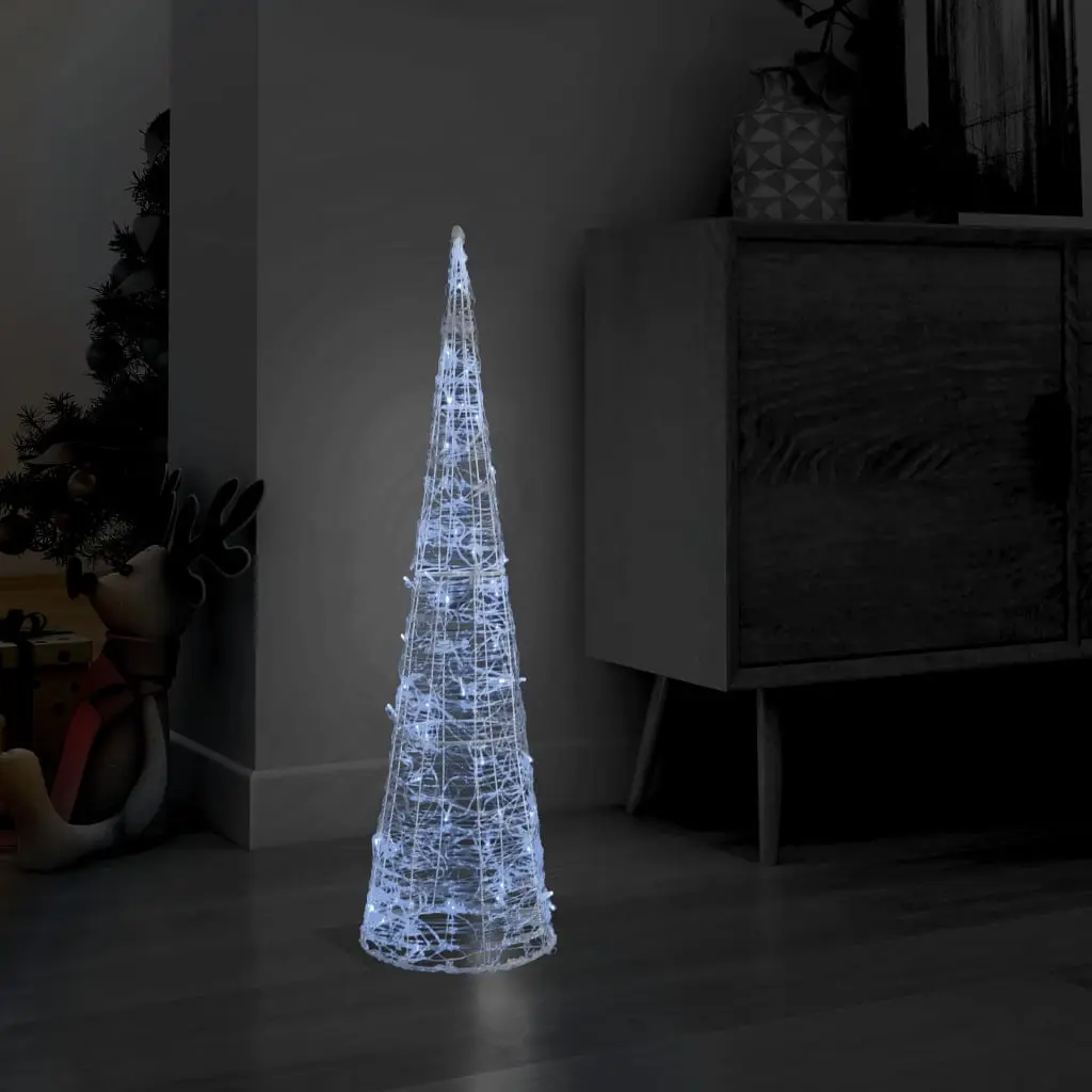 Cône lumineux décoratif pyramide LED Acrylique Blanc froid 90cm vidaXL 329802