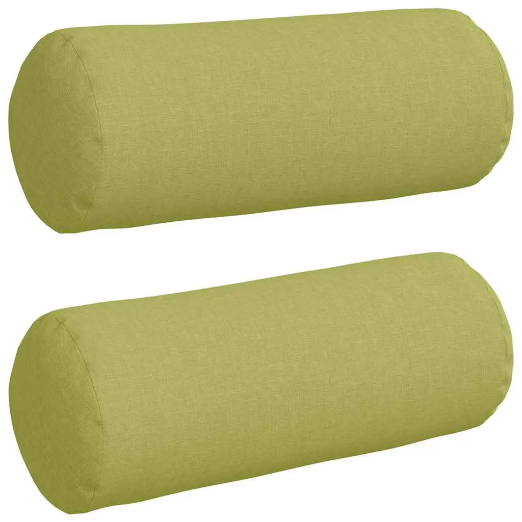 Coussins d’accent 2 pcs Vert clair Ø 15 x 40 cm tissu Maison Chic