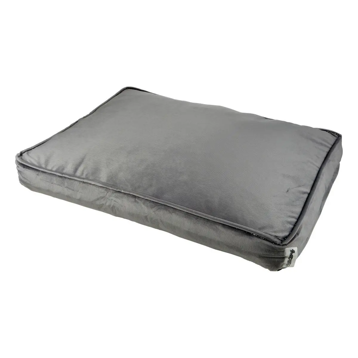 Coussin Rectangle Chien & Chat Velours «Crafty» 100cm Gris
