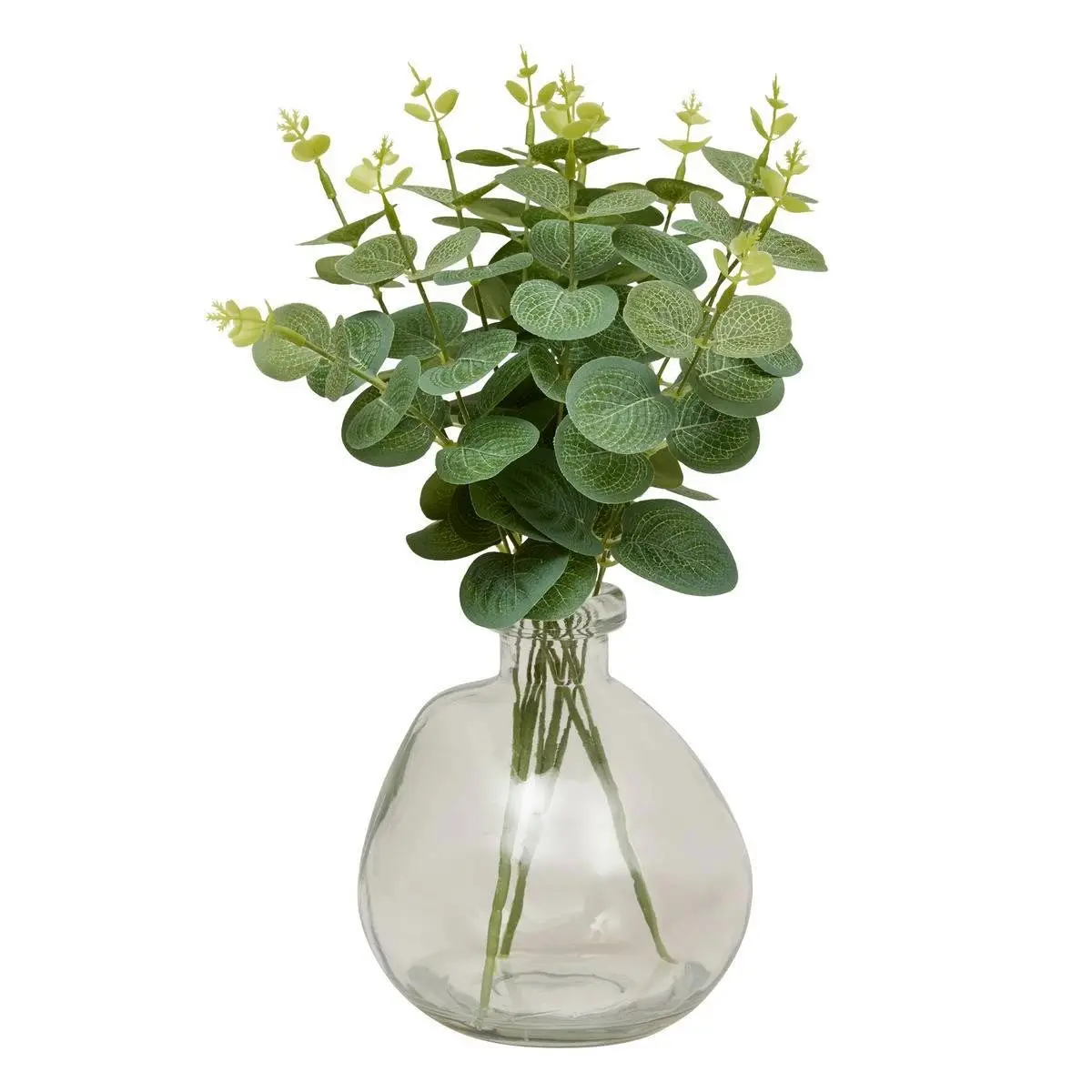 Composition Eucalyptus Artificiel & Vase «Urice» 35cm Vert