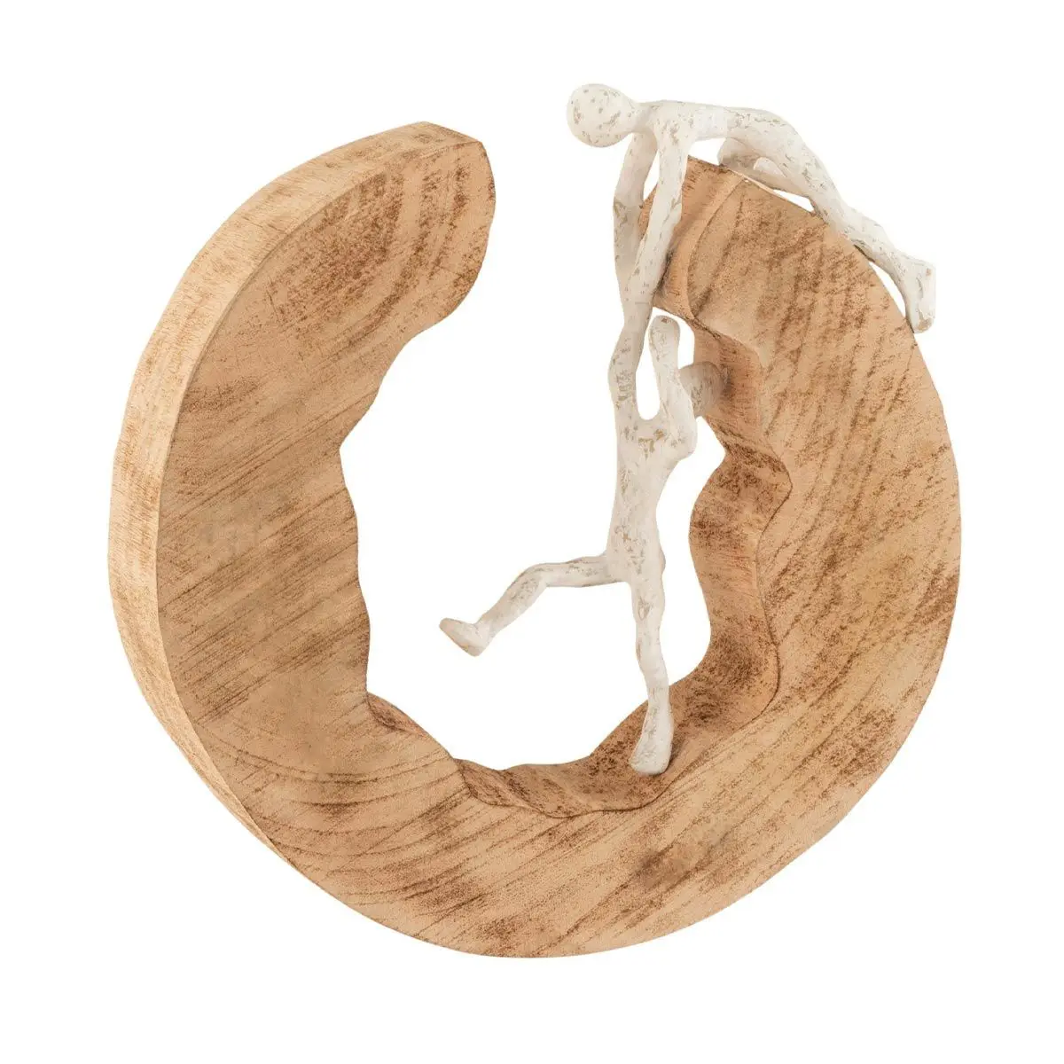 Couple Escalade «Tijana» 28cm Naturel & Blanc