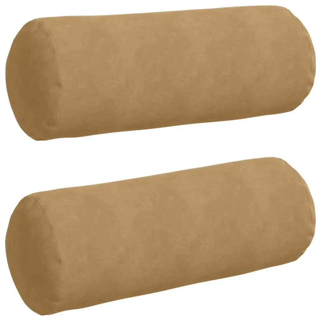 Coussins d’accent 2 pcs Marron Ø 25 x 70 cm Maison Chic