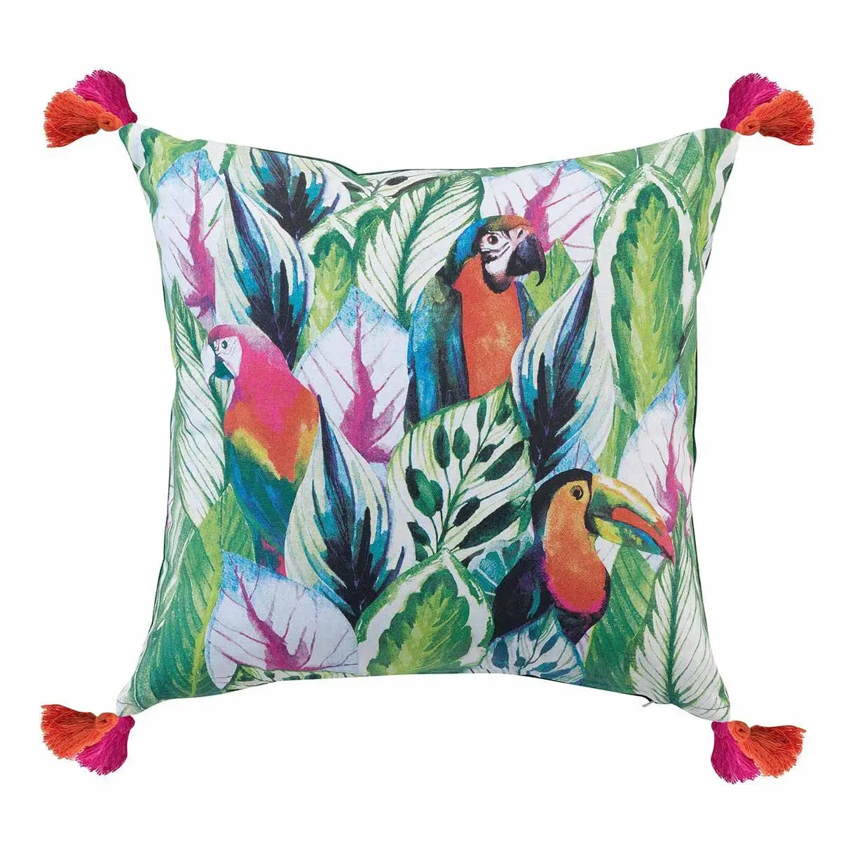 Coussin Déco «Jungolista» 45x45cm Multicolore