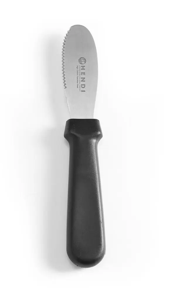 Couteau à beurre – cranté Noir (L)210 mm – Hendi