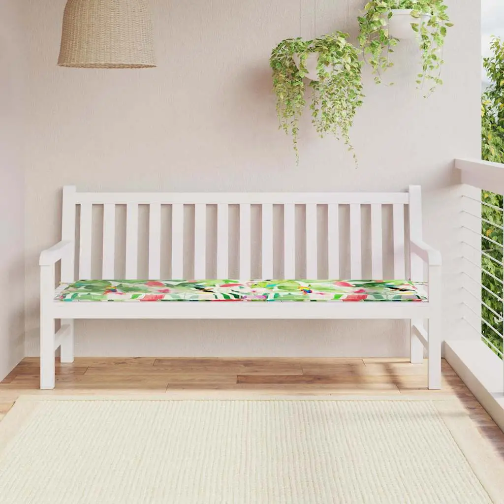 Coussin de Banc Tissu Oxford Durable pour Intérieur Extérieur Motif Floral Multicolore 150x50cm – ComfortXL Outdoor Living
