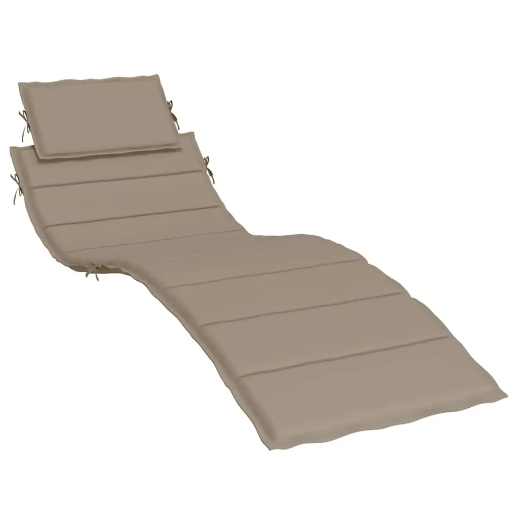Coussin Bain de soleil | Coussin de chaise longue taupe 186x58x4 cm tissu oxford Maison Chic