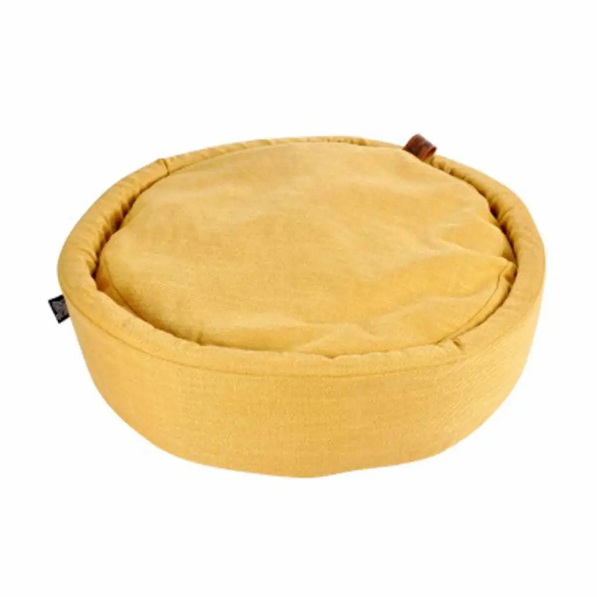 Coussin Rond pour Chien & Chat «Cosy Golden» 60cm Jaune