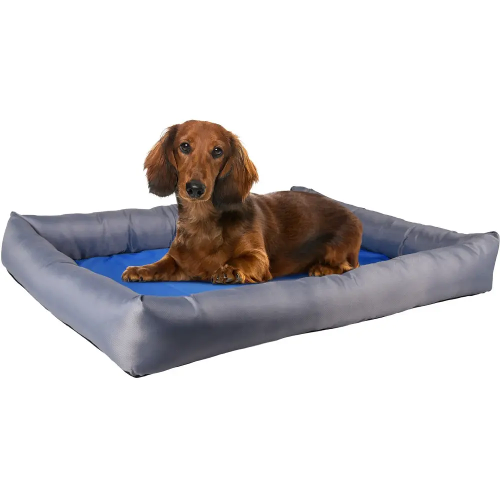 Coussin rafraîchissant FRESK taille M 60 x 50 x 8.5 cm bleu/gris pour chien