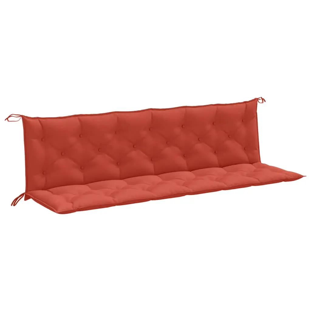 Coussins de banc de jardin lot de 2 | Coussins d’extérieur rouge mélangé tissu Maison Chic