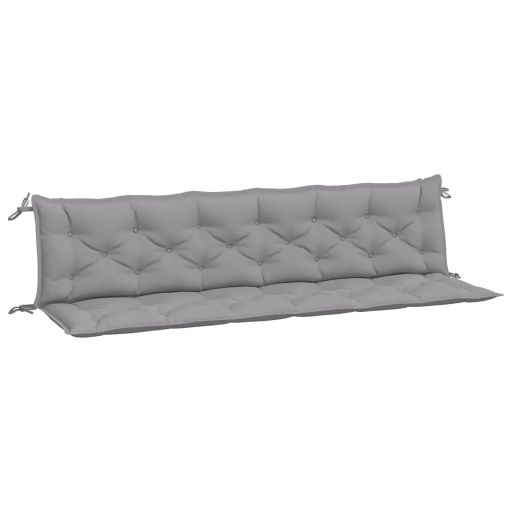 Coussins de banc jardin lot de 2 | Coussins d’extérieur gris 200x50x7 cm tissu Oxford Maison Chic