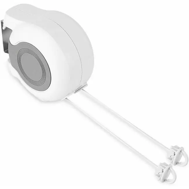 Corde à Linge Rétractable Exterieur, 13m Séchoir Mural Extensible Étendoir à Linge pour Montage Mural avec 2 Corde à Linge BRAND-Lytech