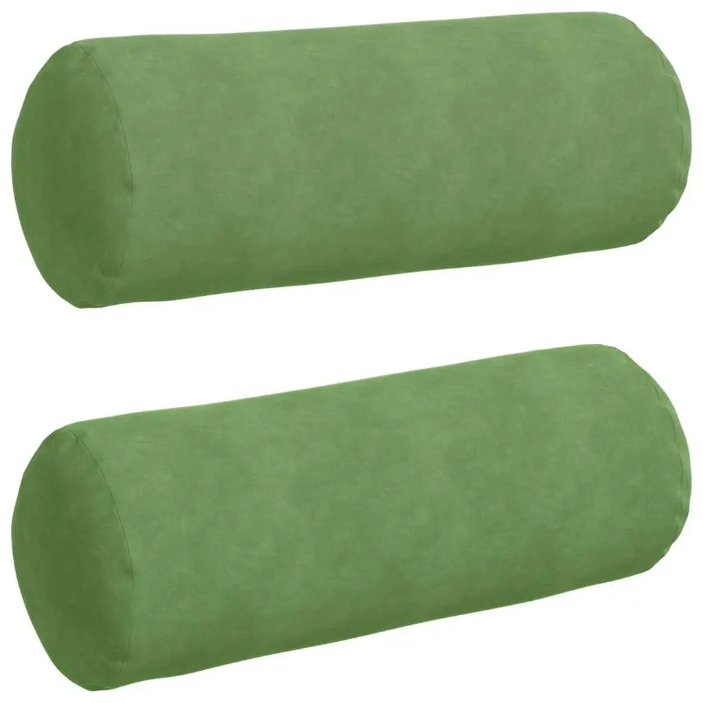 Coussins d’accent 2 pcs Vert clair Ø 25 x 70 cm Maison Chic