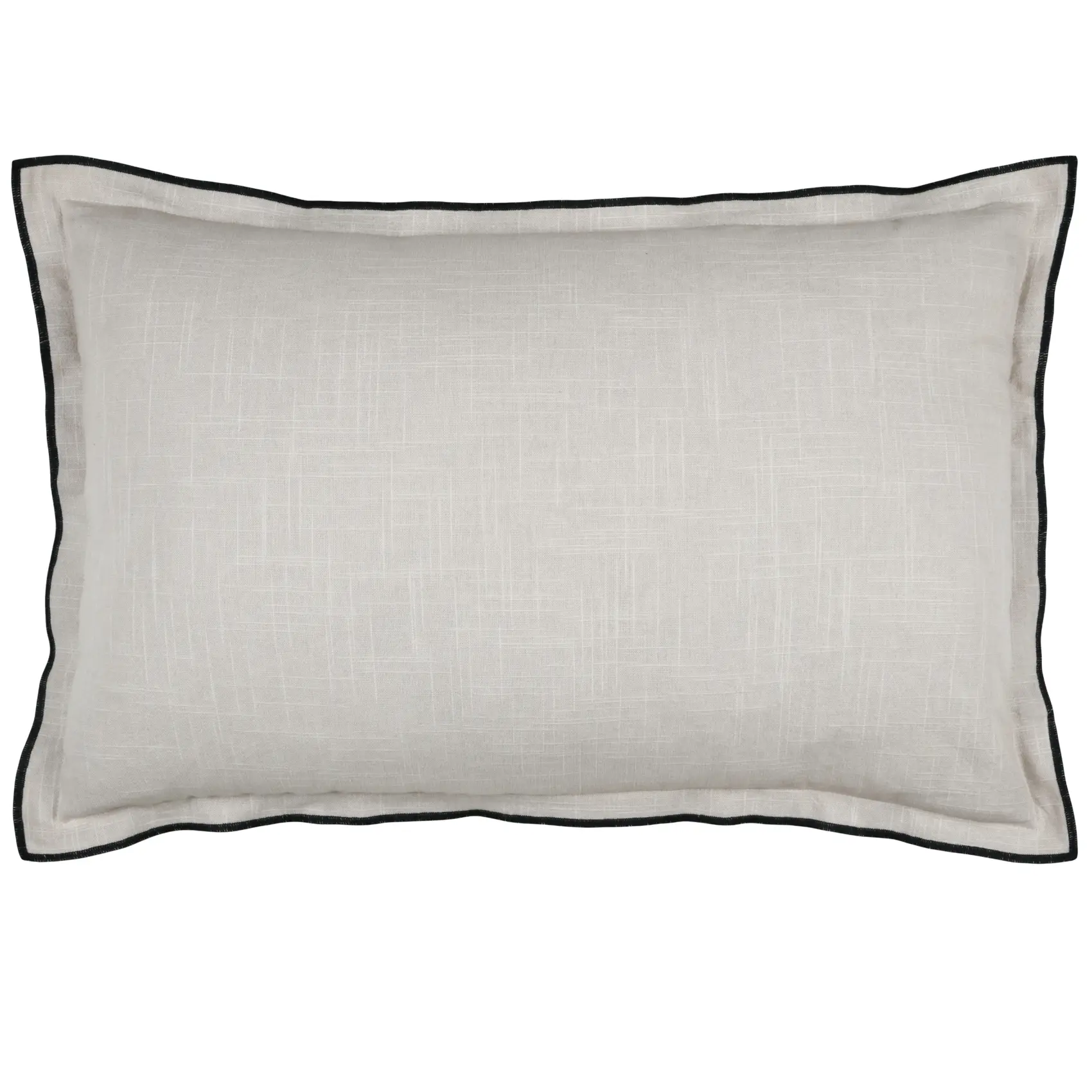 Coussin volant plat feston noir coton – LOVELY CASA – Coton – Blanc