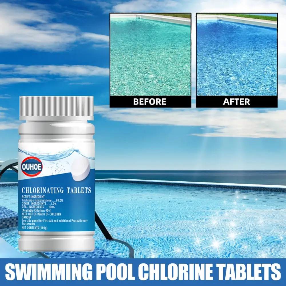 Comprimés effervescents multifonctionnels de nettoyage pour piscine 100g MCBOSON
