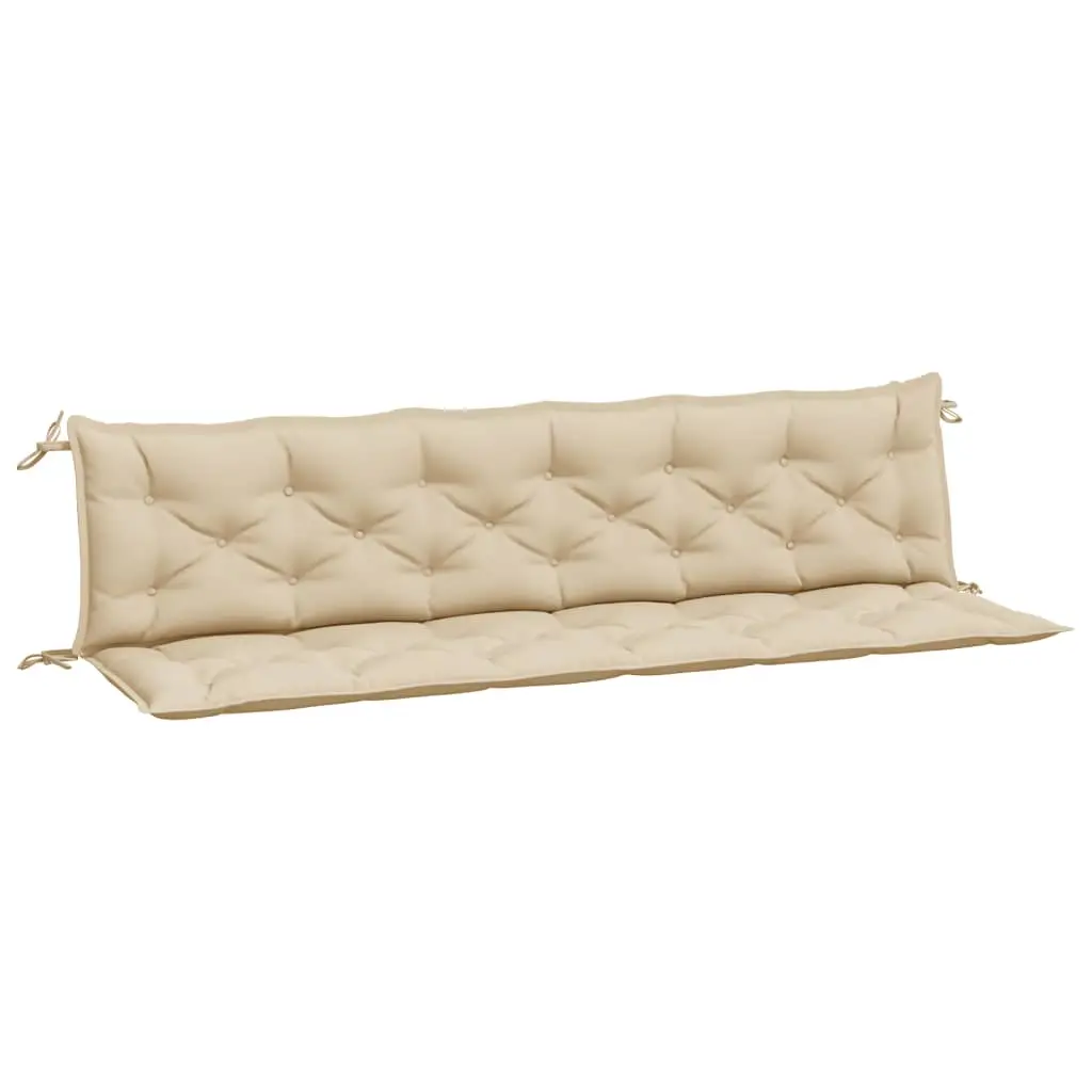 Coussins de banc jardin lot de 2 | Coussins d’extérieur beige 200x50x7 cm tissu Oxford Maison Chic