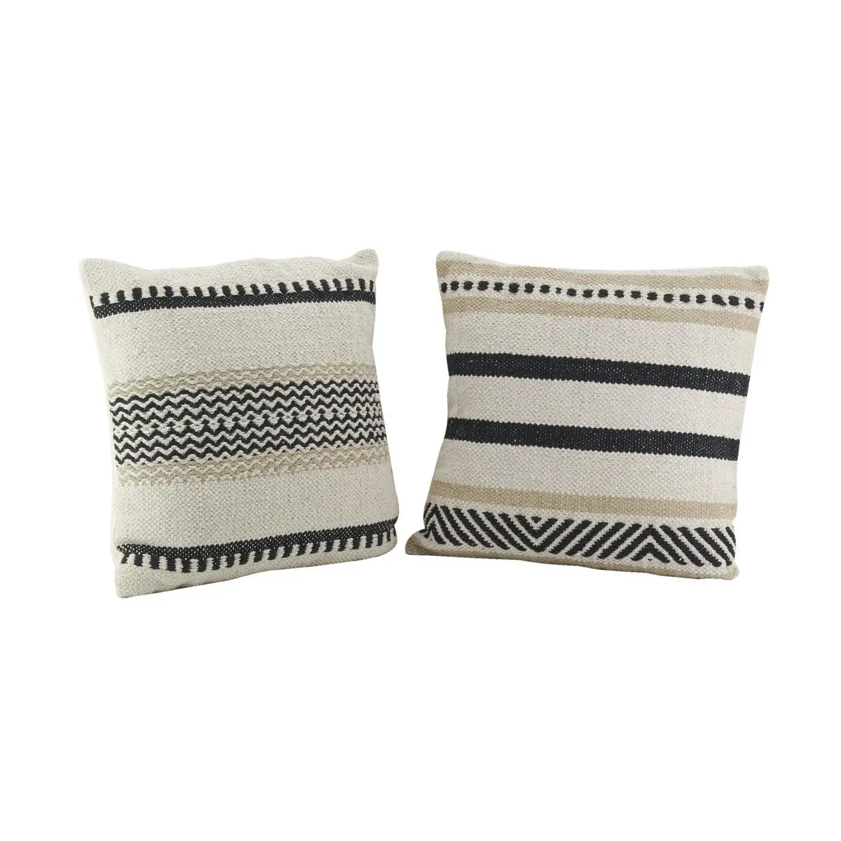 Coussins en coton graphiques et ethniques (Lot de 2)