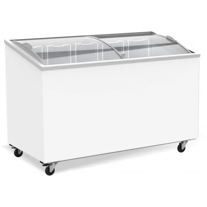 Congélateur Coffre Couvercle en Verre – 400 Litres – Combisteel
