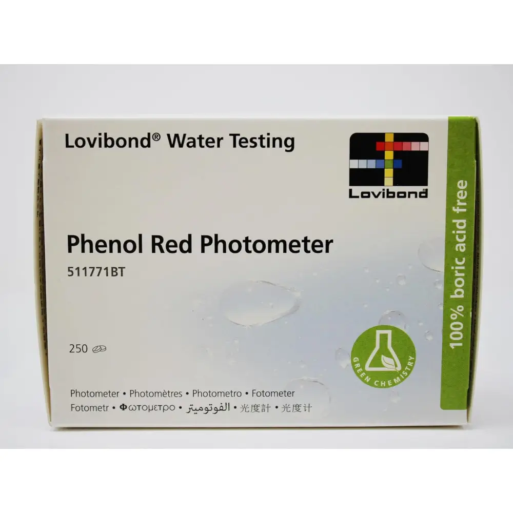 Comprimés de rouge de phénol Lovibond pour photomètre 250 Piéces