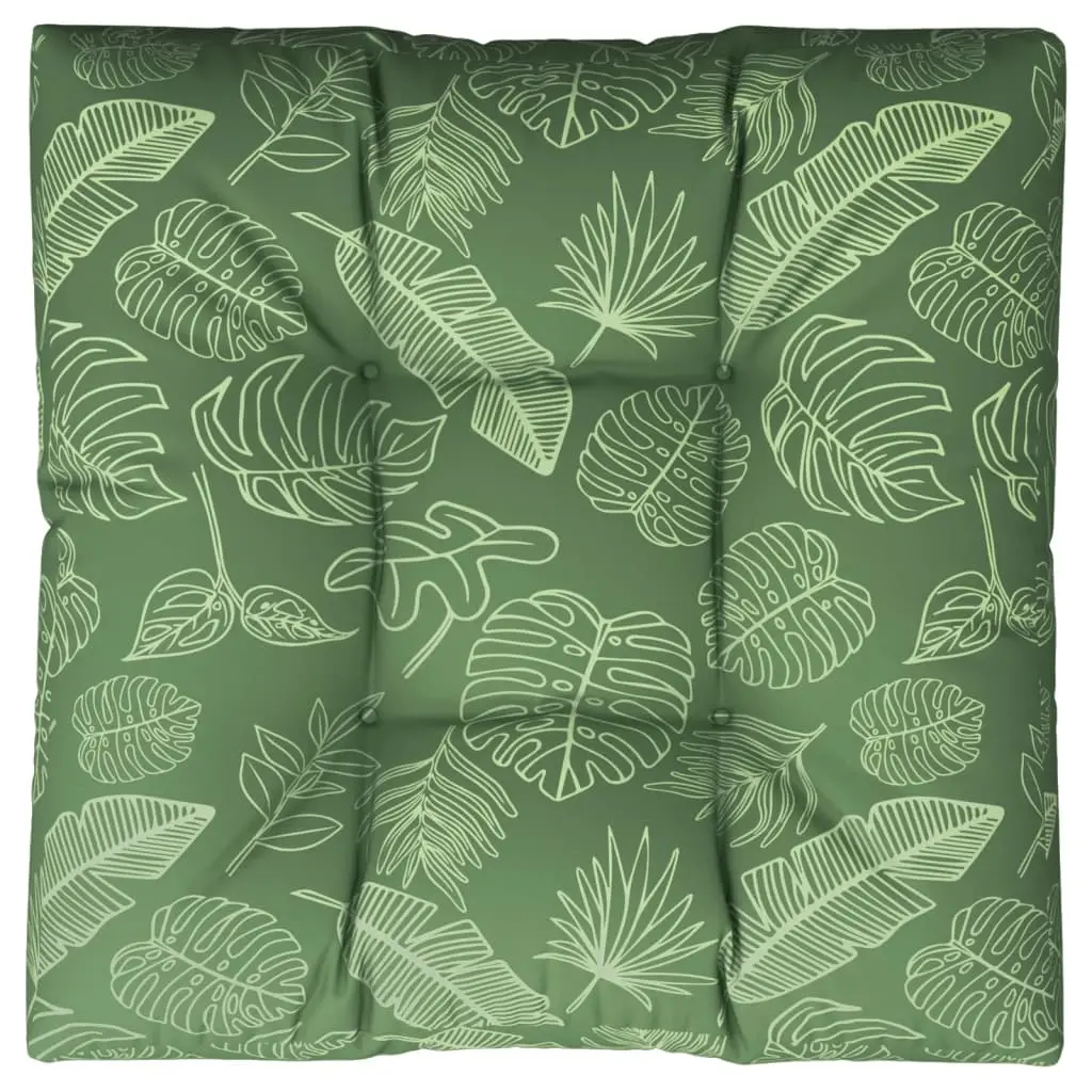Coussin de palette motif de feuilles 80x80x12 cm tissu Maison Chic