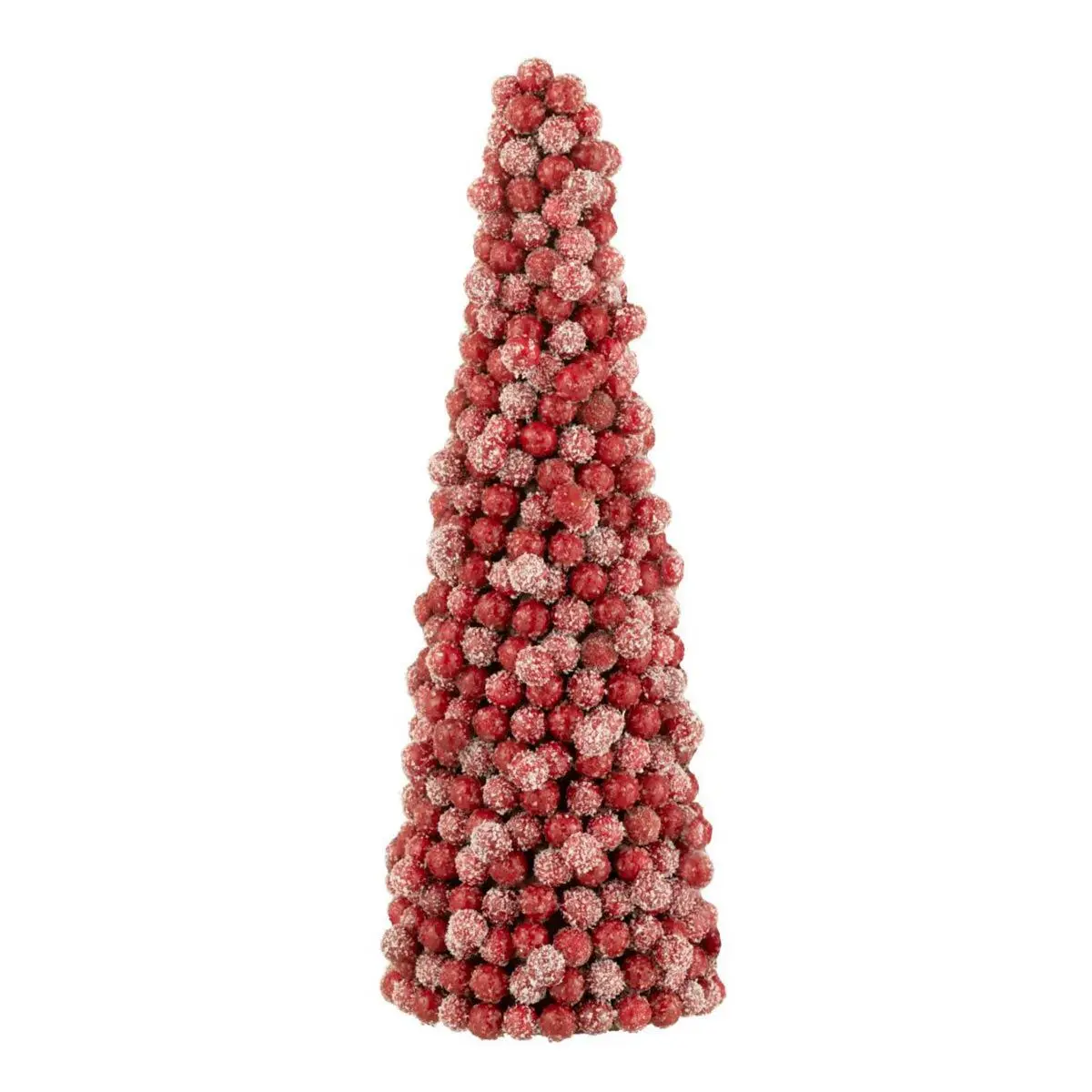 Cône de Noël Déco «Baies» 41cm Rouge