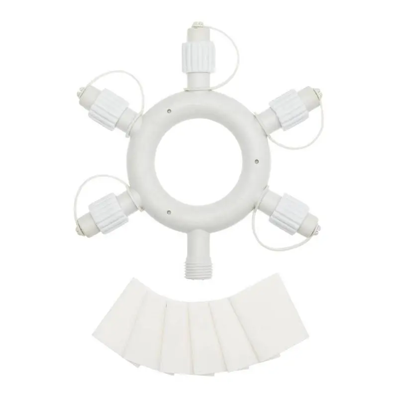 Connecteur étoile 5 sorties blanc pour guirlande guinguette IP44 230V Lotti