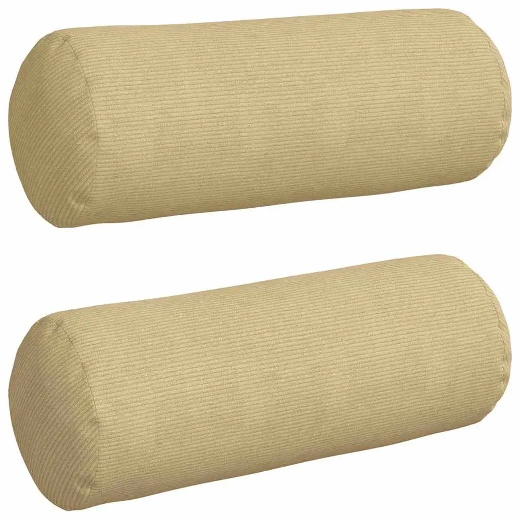 Coussins d’accent 2 pcs Vert gris Ø 25 x 70 cm Maison Chic