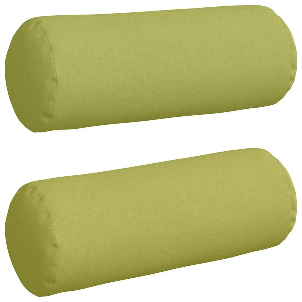 Coussins d’accent 2 pcs Vert clair Ø 25 x 70 cm tissu Maison Chic