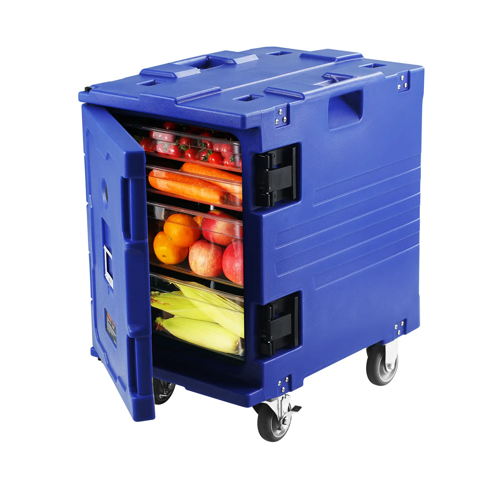 VEVOR Conteneur isotherme sur roulettes 90 L, LLDPE, chargement frontal. Pour traiteur, restaurant, cantine.