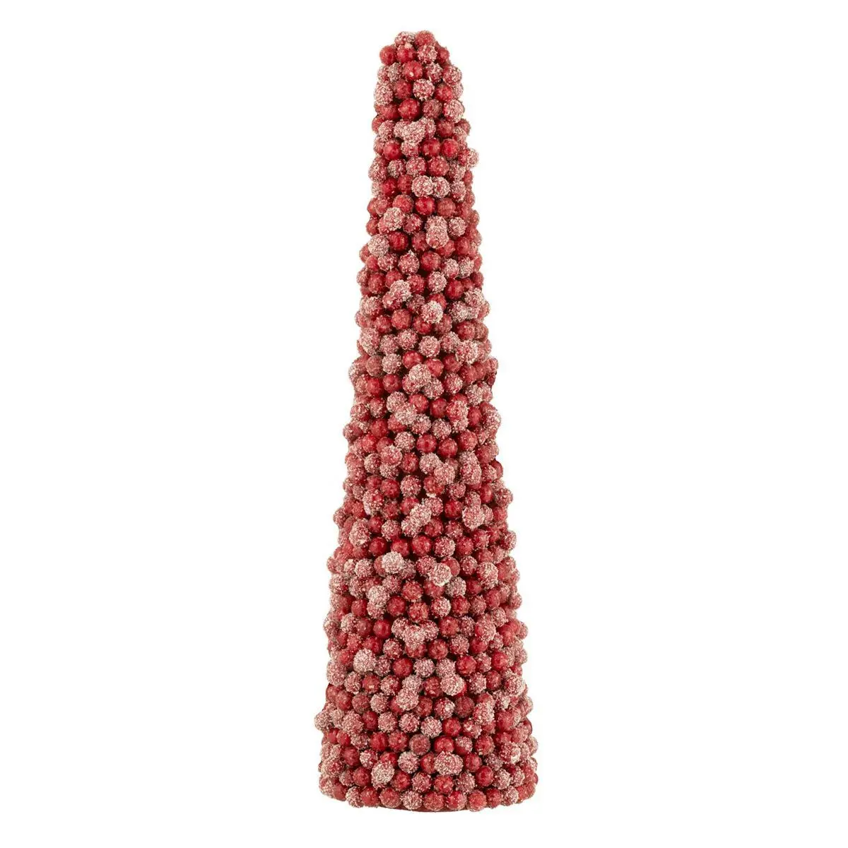 Cône de Noël Déco «Baies» 61cm Rouge