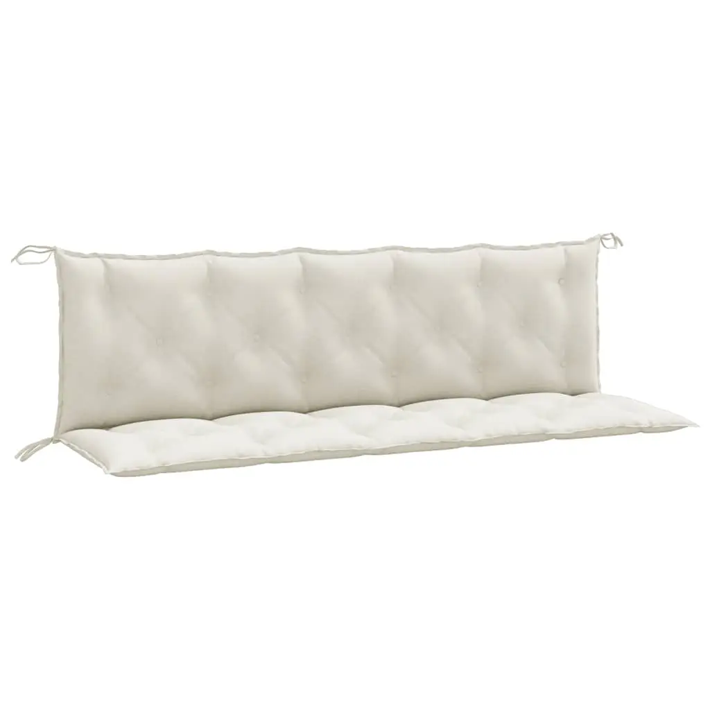 Coussins de banc de jardin lot de 2 | Coussins d’extérieur crème mélangé tissu Maison Chic