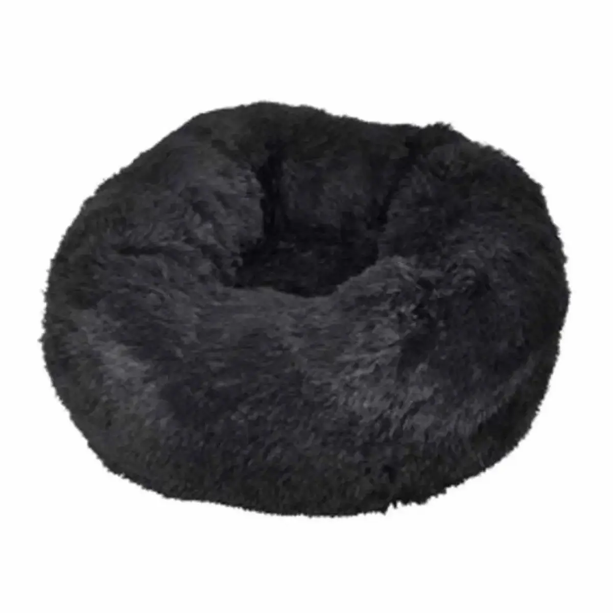 Coussin Rond pour Chien & Chat «Fluffy» 55cm Noir