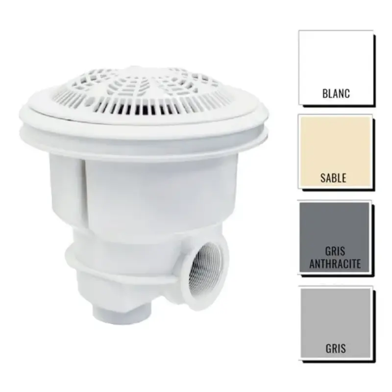 Bonde de fond Astralpool NORM ABS anti-vortex – piscine béton coloris Sable