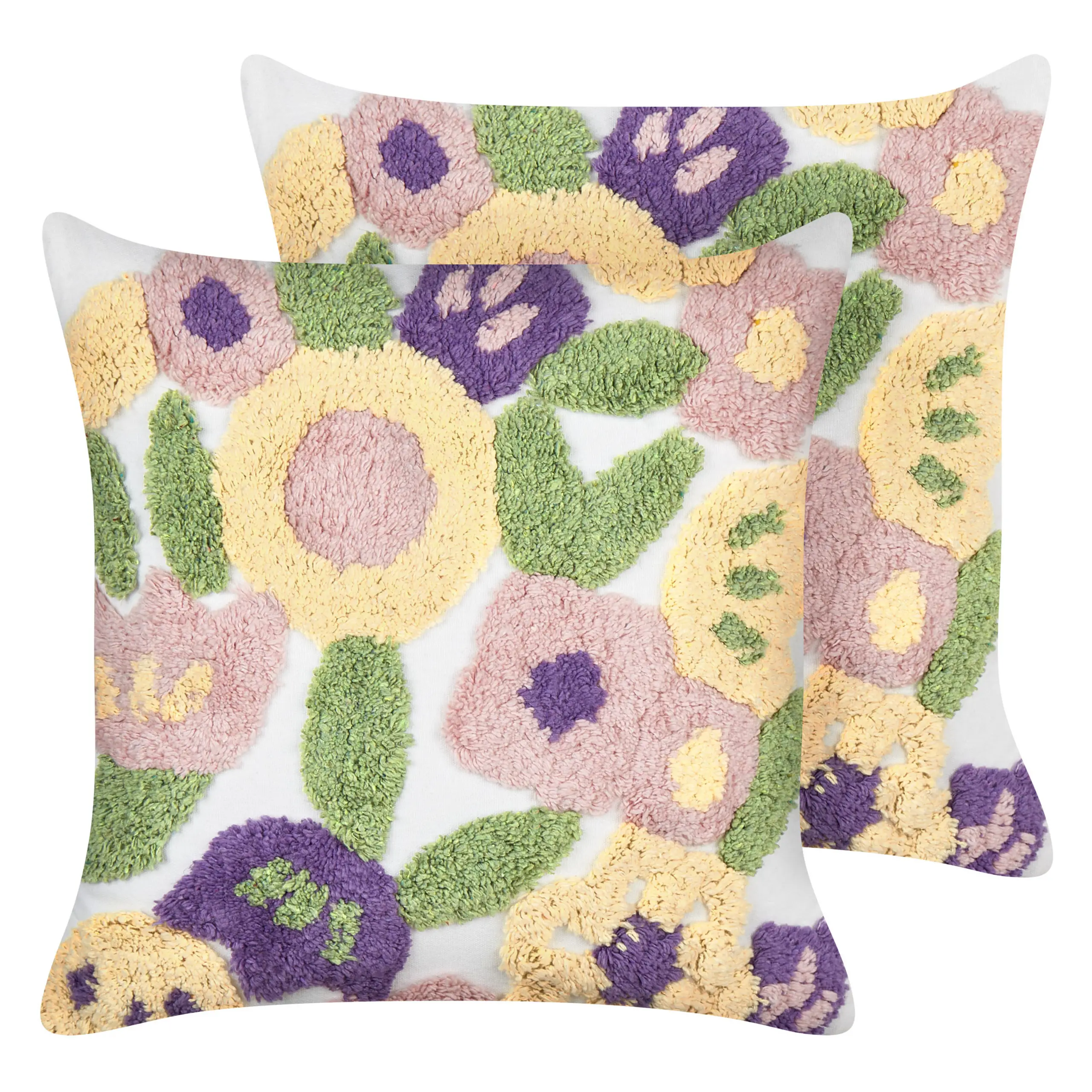 Coussin décoratif Coton Multicolore TRICORNIO – Beliani