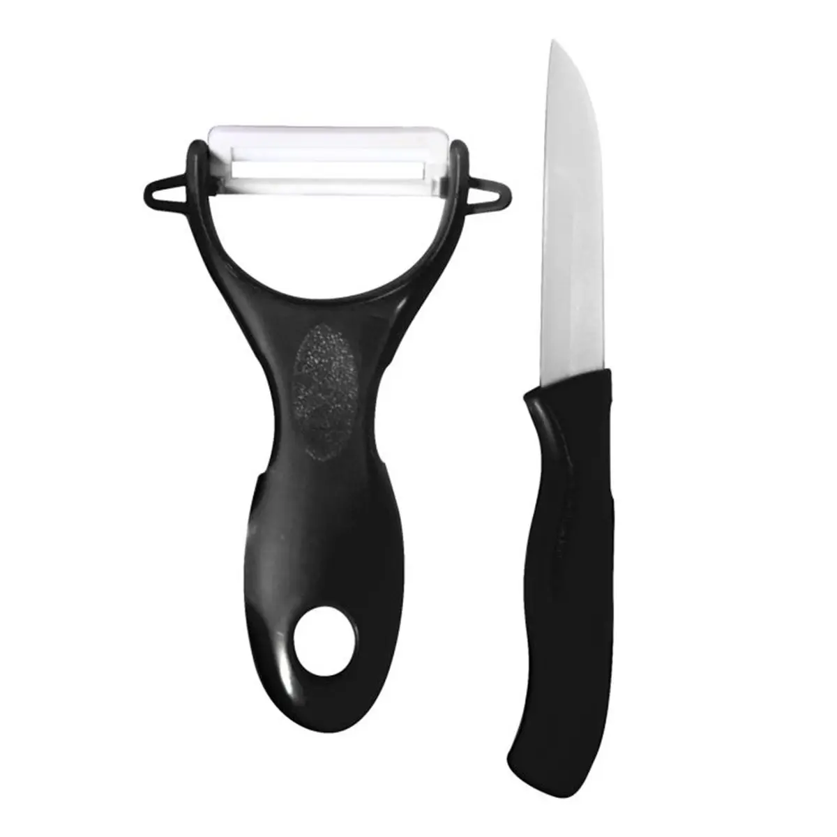 Couteau & Éplucheur Céramique «Cario» 16cm Noir