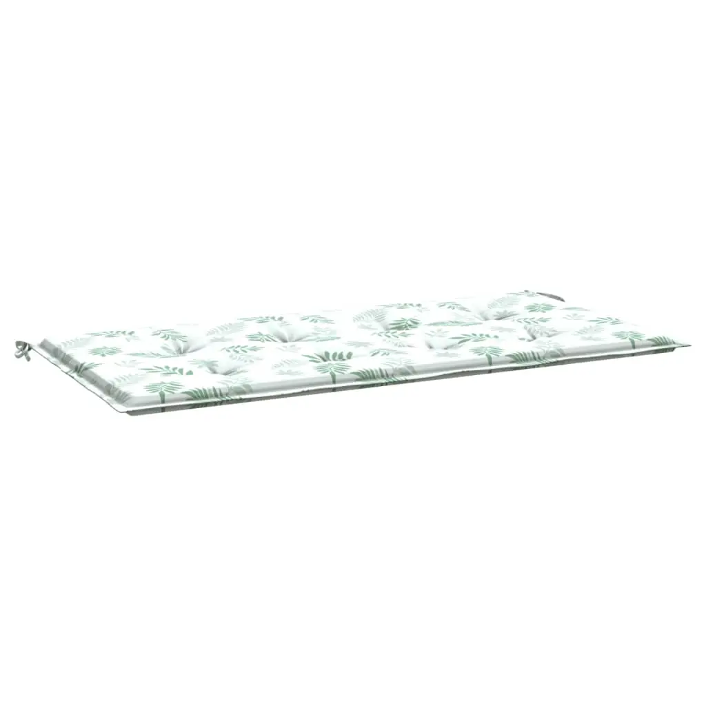 Coussin d’extérieur – Coussin de banc de jardin – Coussin de Siège pour intérieur et extérieur motif de feuilles 120x50x3 cm