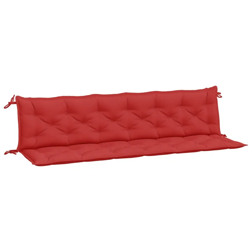 Coussins de banc jardin lot de 2 | Coussins d’extérieur rouge 200x50x7 cm tissu Oxford Maison Chic
