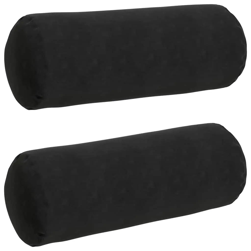 Coussins d’accent 2 pcs Noir Ø 25 x 70 cm Maison Chic
