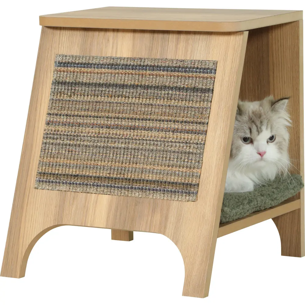 Console griffoir Boréal 3 en 1 S vert pour chat max 5 kg