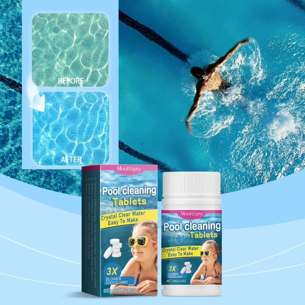 Comprimés de nettoyage à libération lente pour piscine 100g MCBOSON