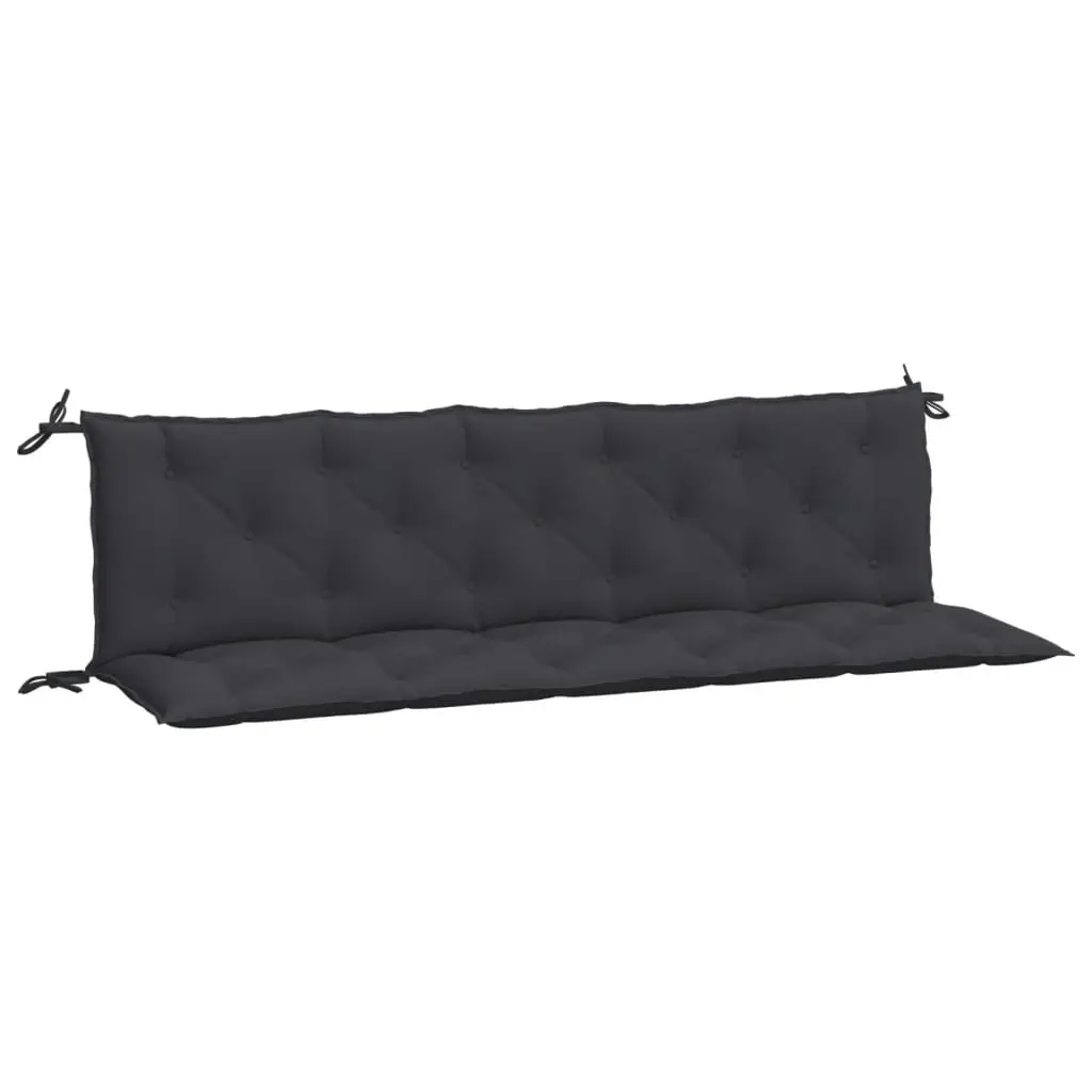 Coussins de banc jardin lot de 2 | Coussins d’extérieur noir 180x50x7 cm tissu Oxford Maison Chic
