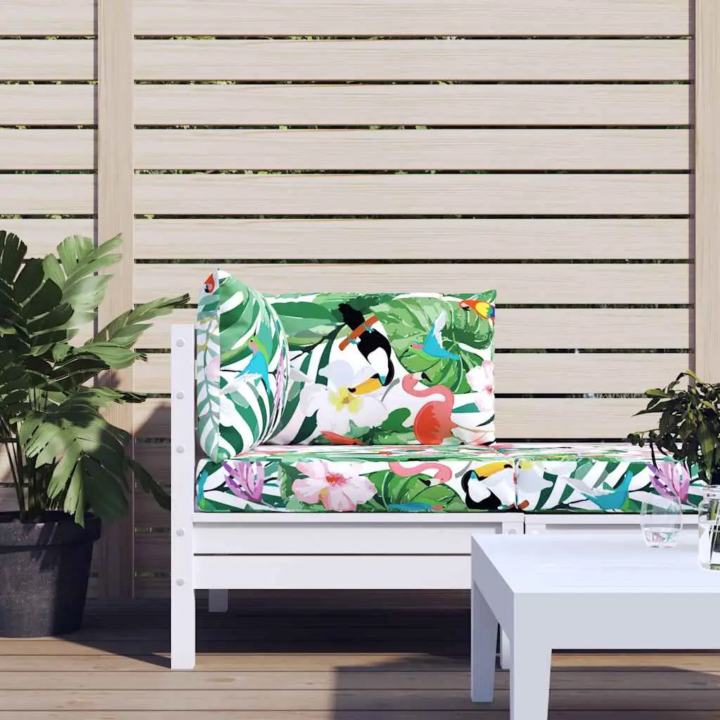 Coussins Palette Lot de 3 Tissu Oxford Déperlant pour Terrasse Motif Floral Multicolore – ComfortXL Outdoor Living
