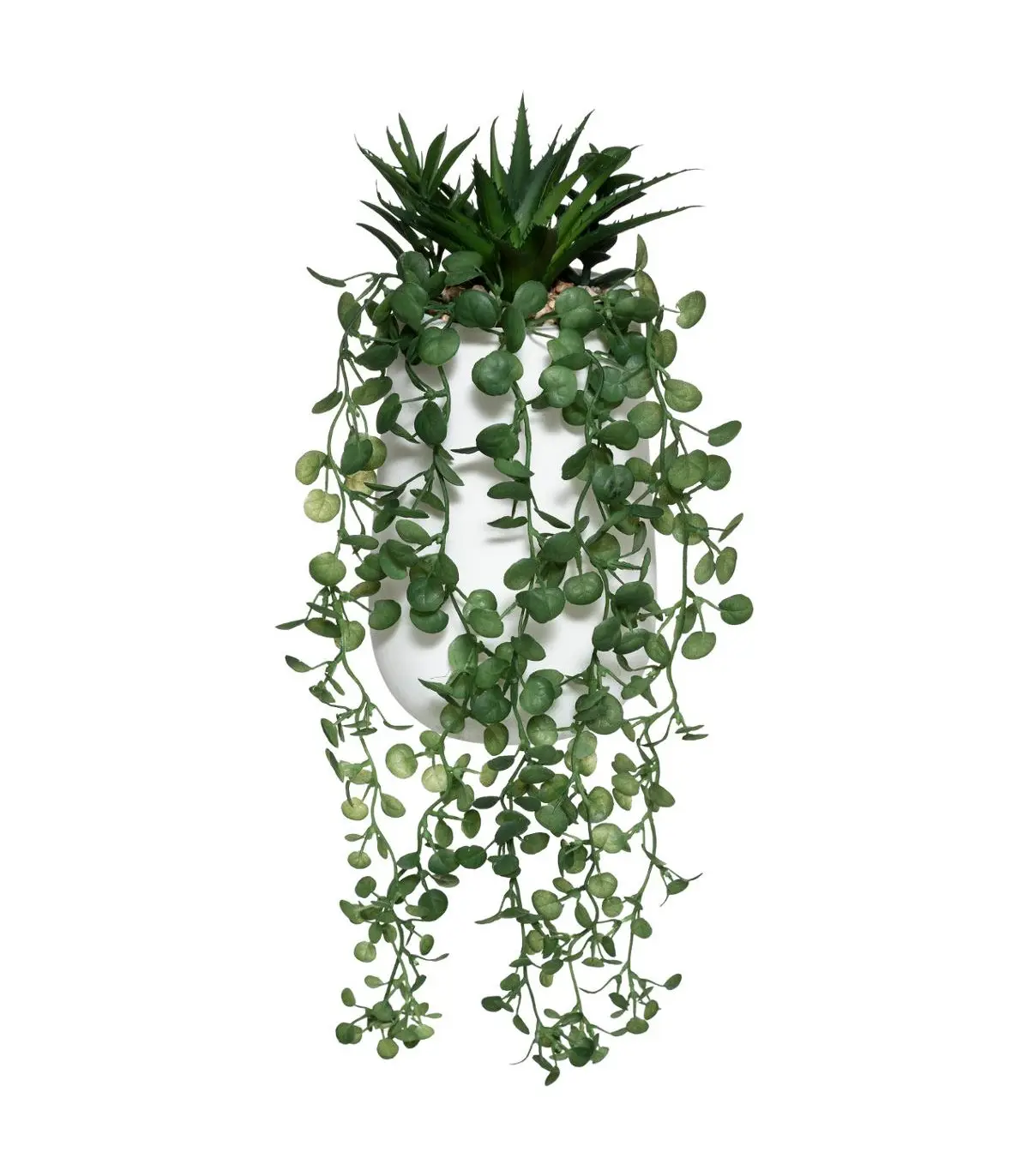 Composition de plantes arificielles Pot en ciment H 33 cm