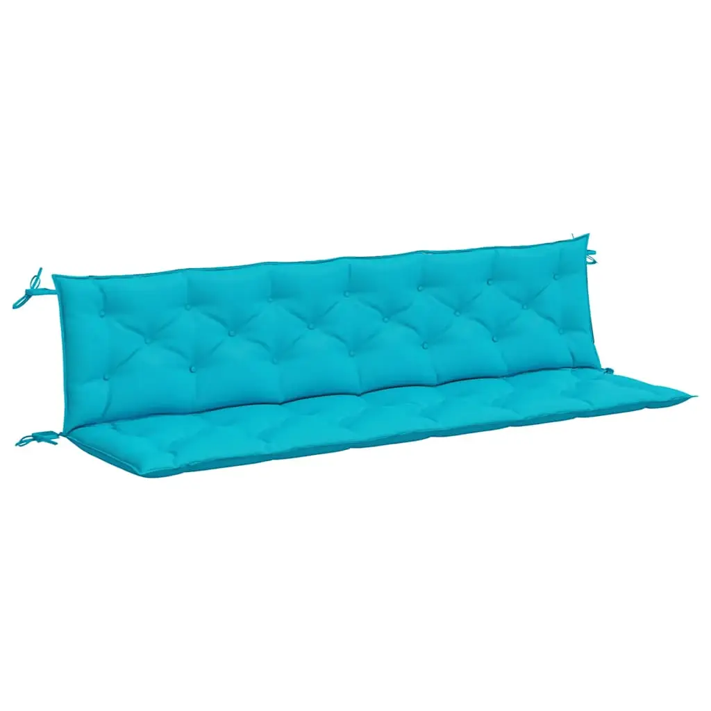 Coussins de banc de jardin lot de 2 | Coussins d’extérieur turquoise 200x50x7 cm tissu Maison Chic