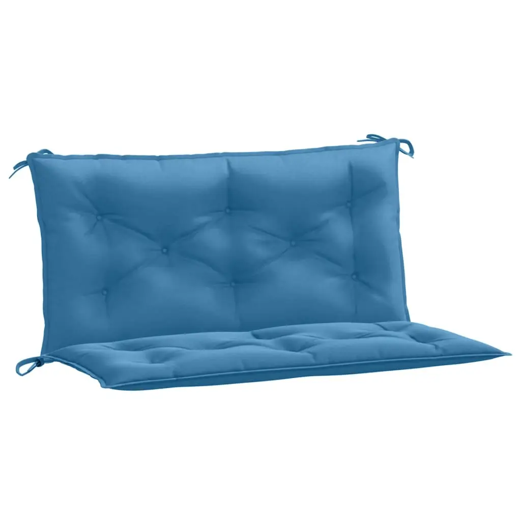 Coussins de banc de jardin lot de 2 | Coussins d’extérieur bleu mélangé tissu Maison Chic