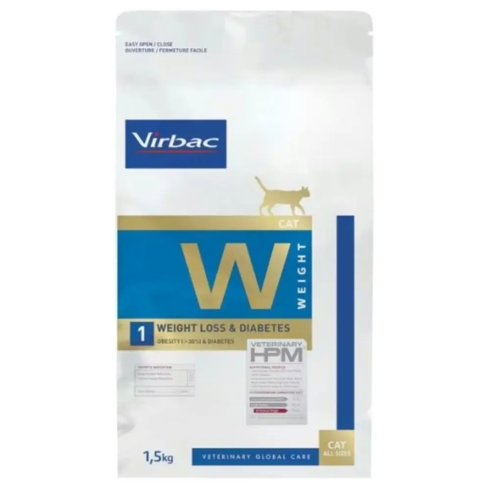 Virbac HPM W1 Chat – Croquettes Weight Loss & Diabète 3 kg
