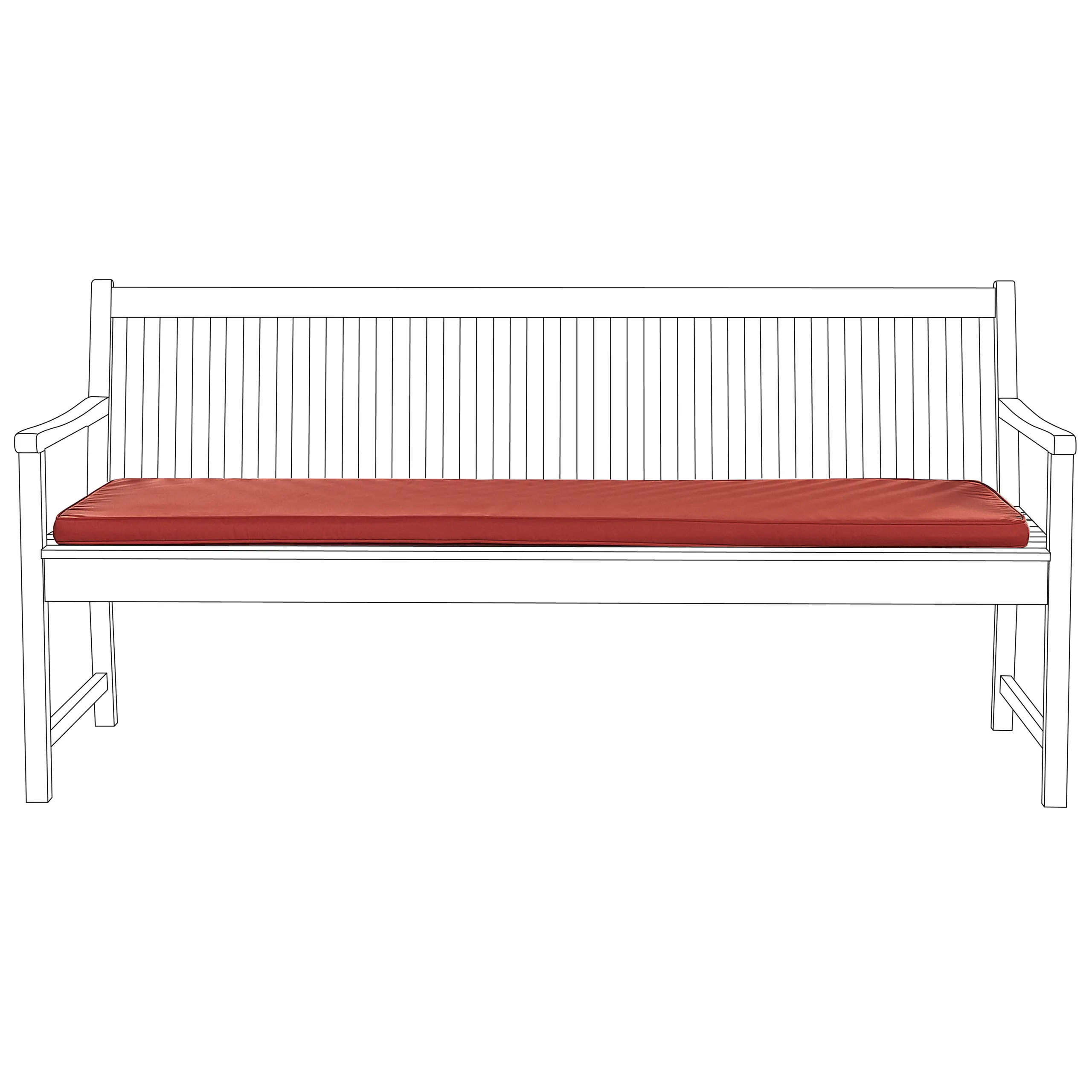 Coussin d’assise d’extérieur Polyester Rouge foncé VIVARA – Beliani